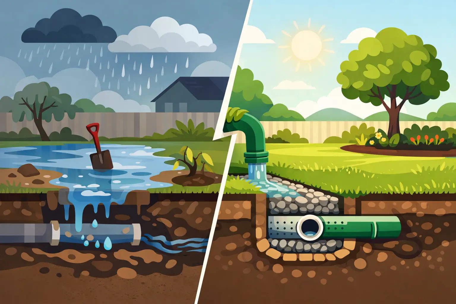 How to Fix Lawn Drainage Before It Damages Your Yard