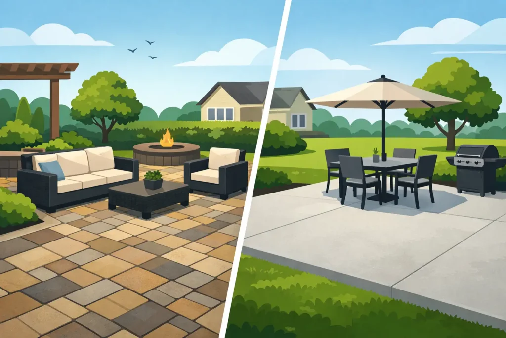 Patio Pavers vs Concrete for Macomb Homes