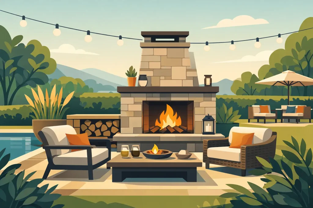 Outdoor Fireplaces That Make Backyards Work